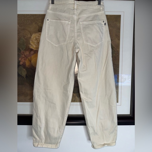 Anthropologie Pilcro The Breaker Barrel Cream Jeans 25 - Picture 7 of 11